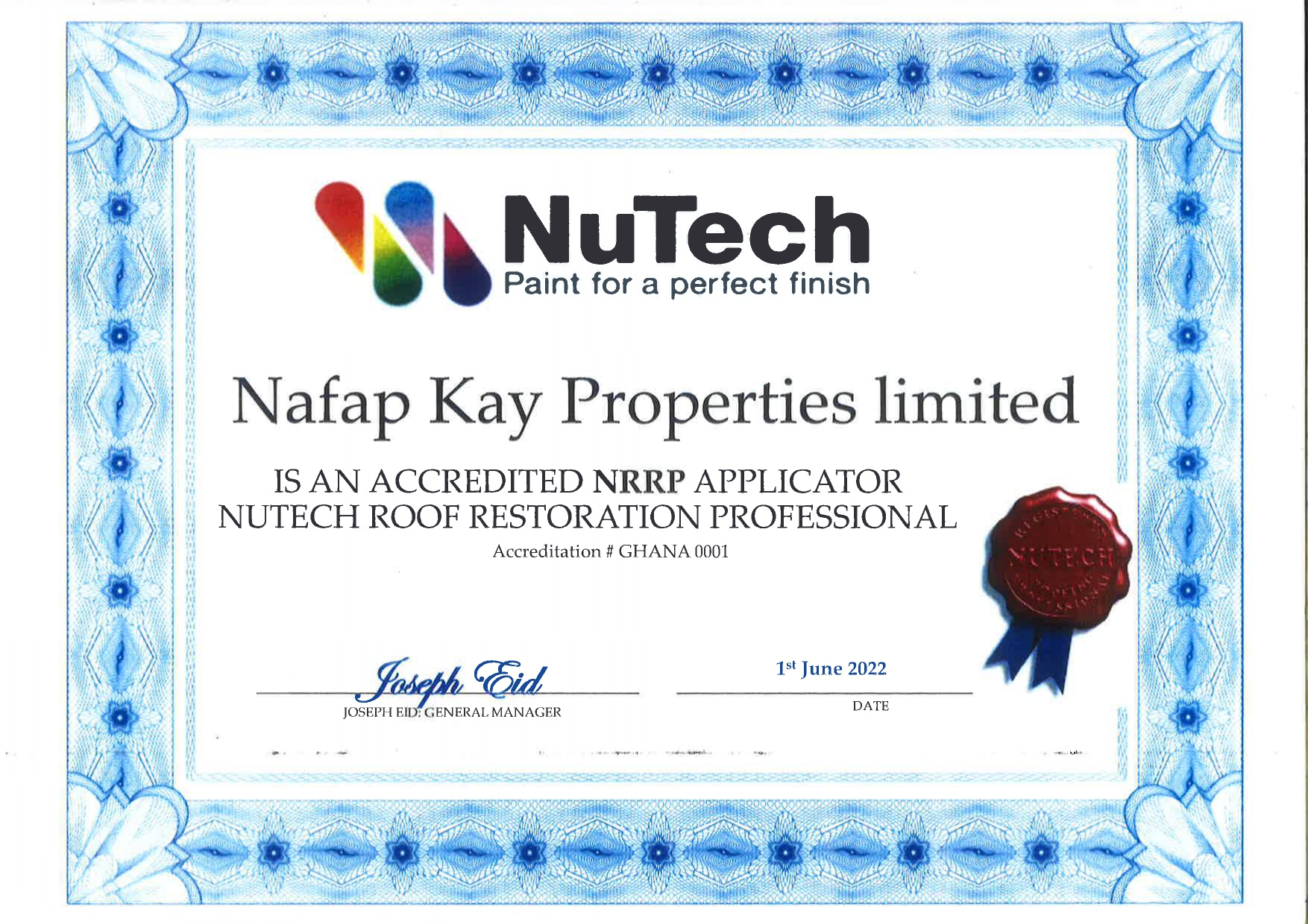 NuTech Certificate 2